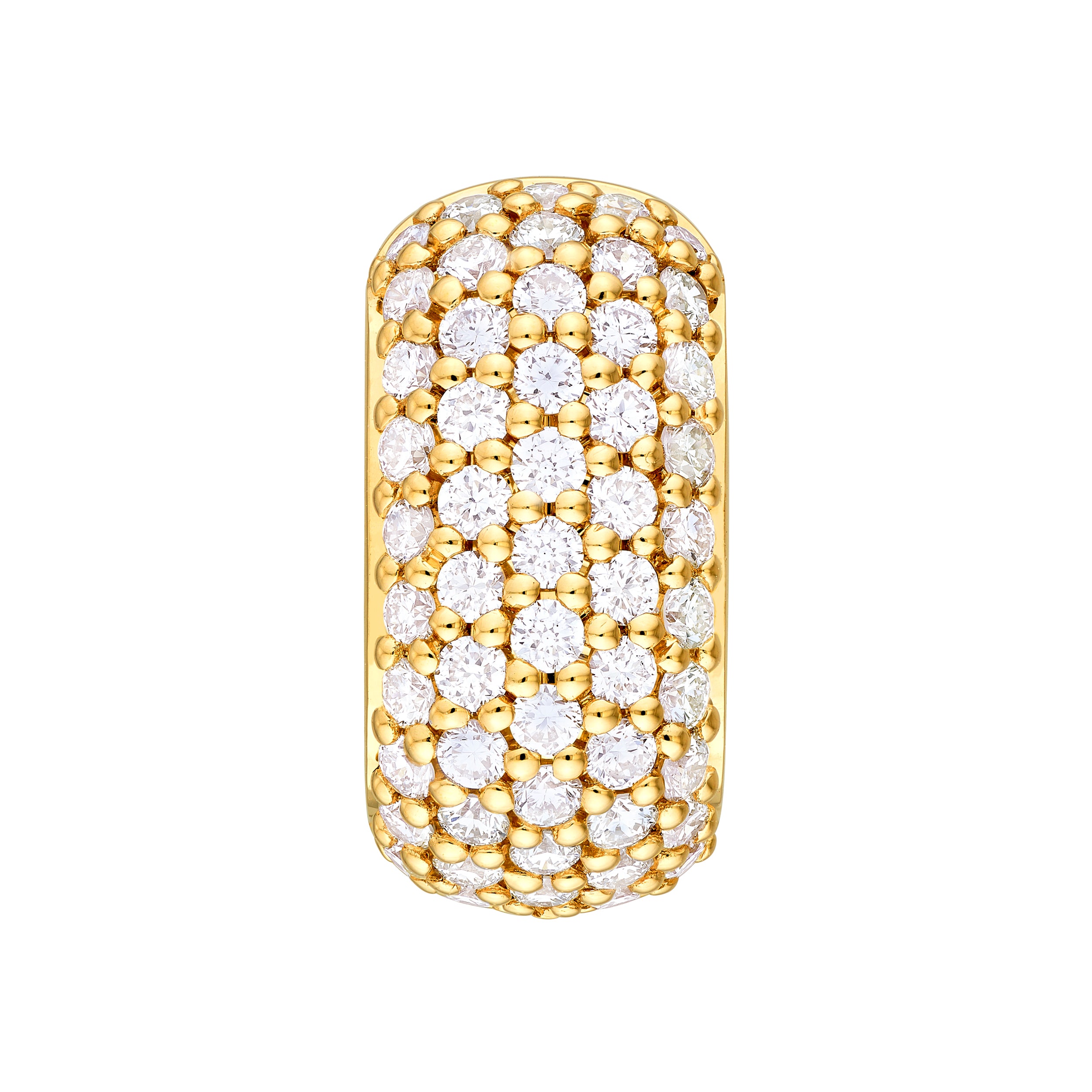 5 Row Pavé Diamond Paper Clip Huggies (7/8tcw)