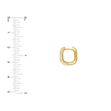 5 Row Pavé Diamond Paper Clip Huggies (7/8tcw)