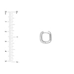 5 Row Pavé Diamond Paper Clip Huggies (7/8tcw)