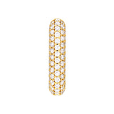 3 Row Pavé Diamond Paper Clip Huggies (1tcw)