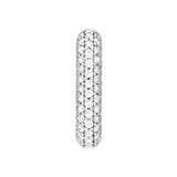 3 Row Pavé Diamond Paper Clip Huggies (1tcw)