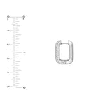 5 Row Pavé Diamond Paper Clip Huggies (1-1/3tcw)