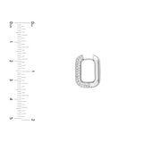 5 Row Pavé Diamond Paper Clip Huggies (1-1/3tcw)