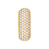 5 Row Pavé Diamond Paper Clip Huggies (1-1/3tcw)