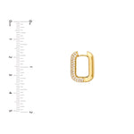 5 Row Pavé Diamond Paper Clip Huggies (1-1/3tcw)