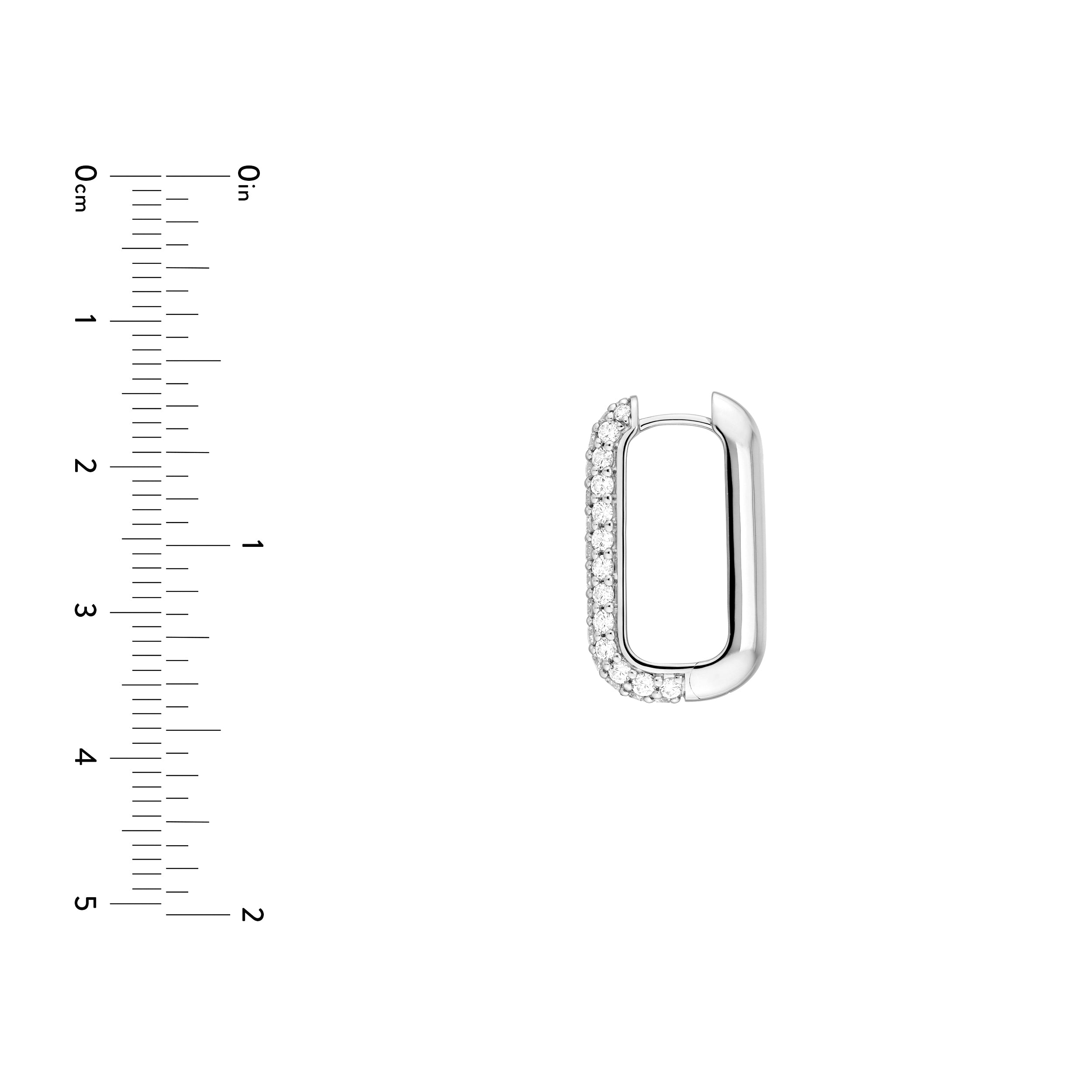 3 Row Pavé Diamond Paper Clip Earrings (1-3/8tcw)