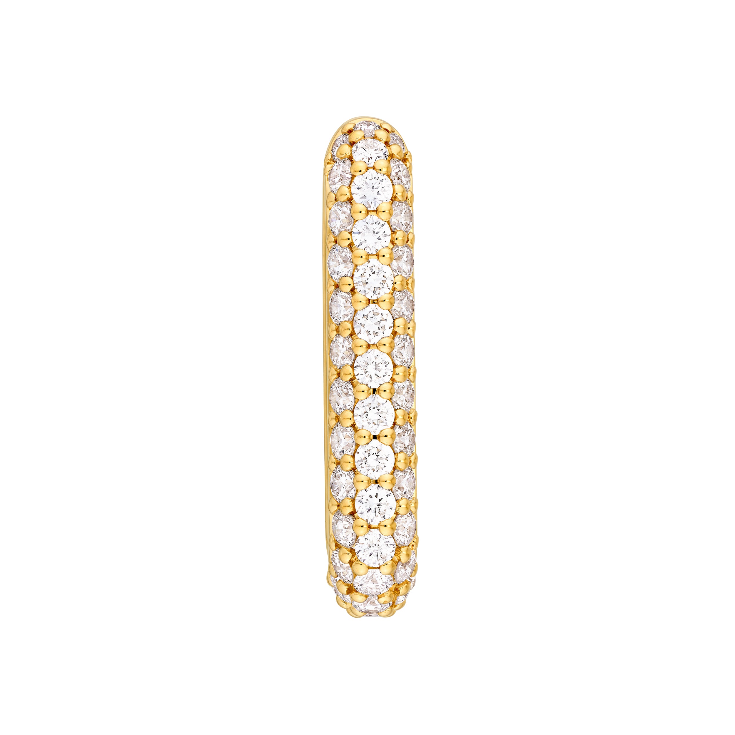 3 Row Pavé Diamond Paper Clip Earrings (1-3/8tcw)