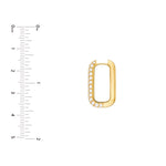 3 Row Pavé Diamond Paper Clip Earrings (1-3/8tcw)