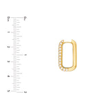 3 Row Pavé Diamond Paper Clip Earrings (1-3/8tcw)
