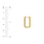 5 Row Pavé Diamond Paper Clip Earrings (1-1/2tcw)