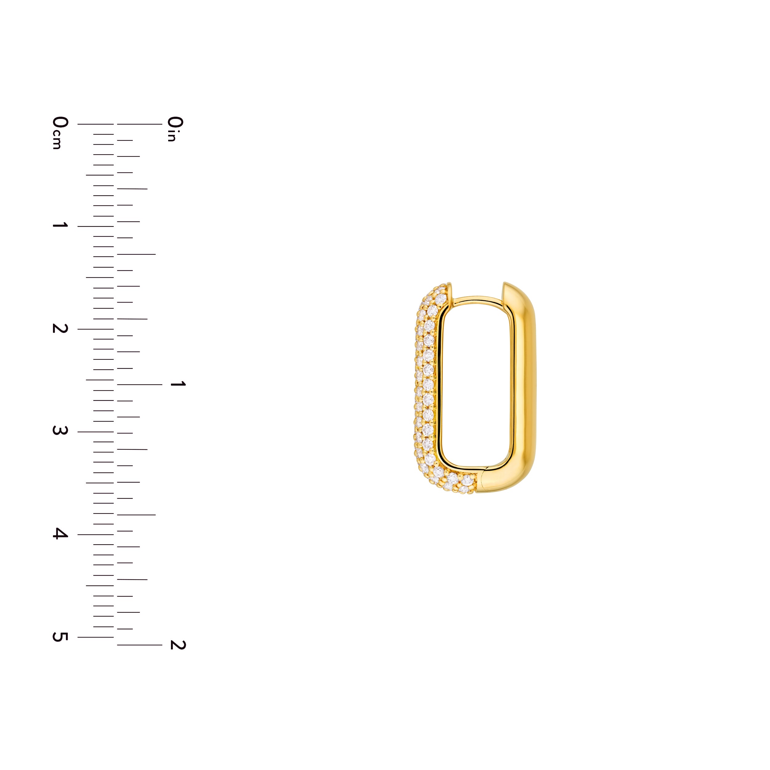 5 Row Pavé Diamond Paper Clip Earrings (1-1/2tcw)