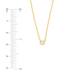 Bezel Set Round Diamond Necklace (1/10tcw)