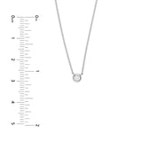 Bezel Set Round Diamond Necklace (1/10tcw)