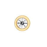 Bezel Set Diamond Stud Earrings (1/5tcw)