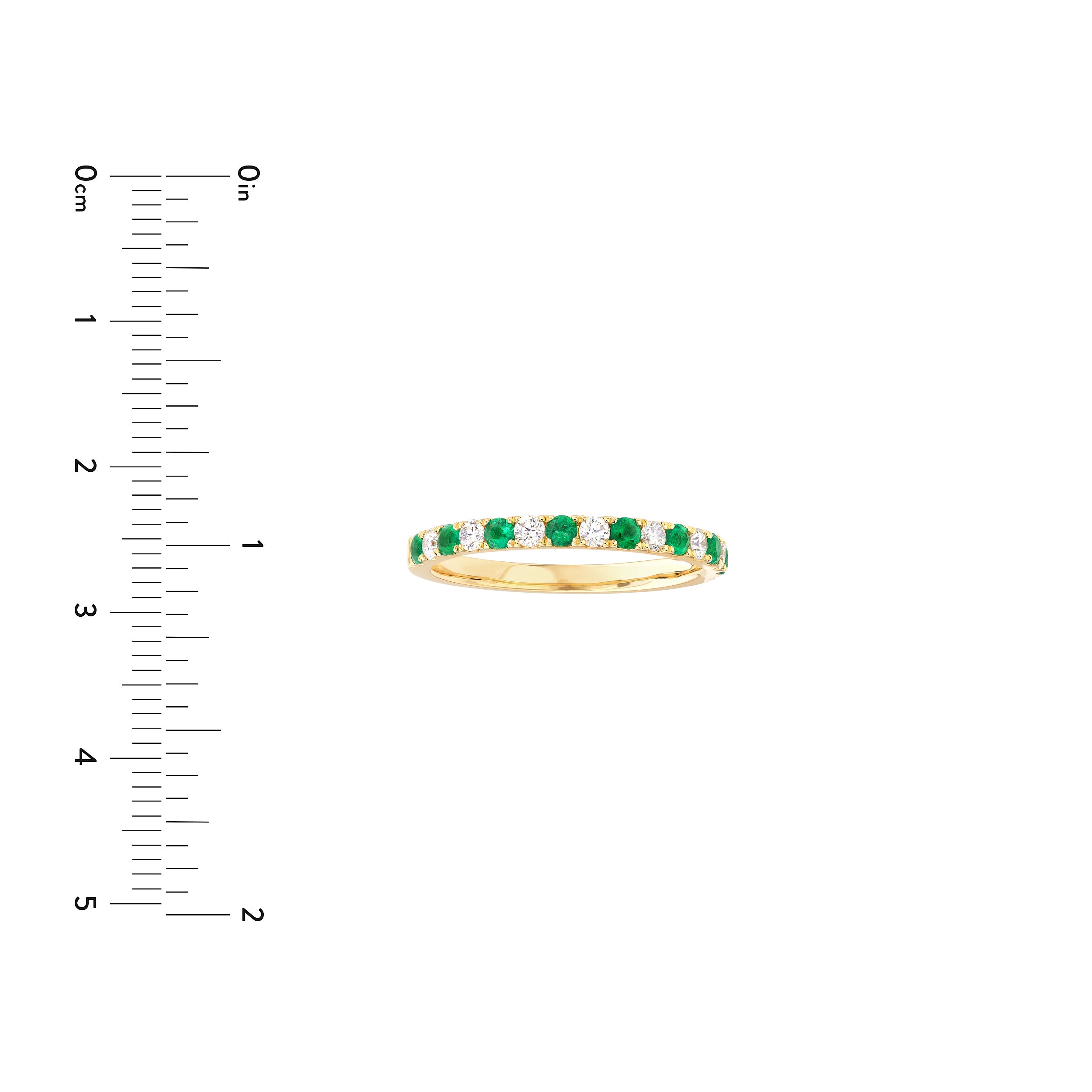 Emerald & Diamond Stackable Band