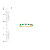 Emerald & Diamond Stackable Band