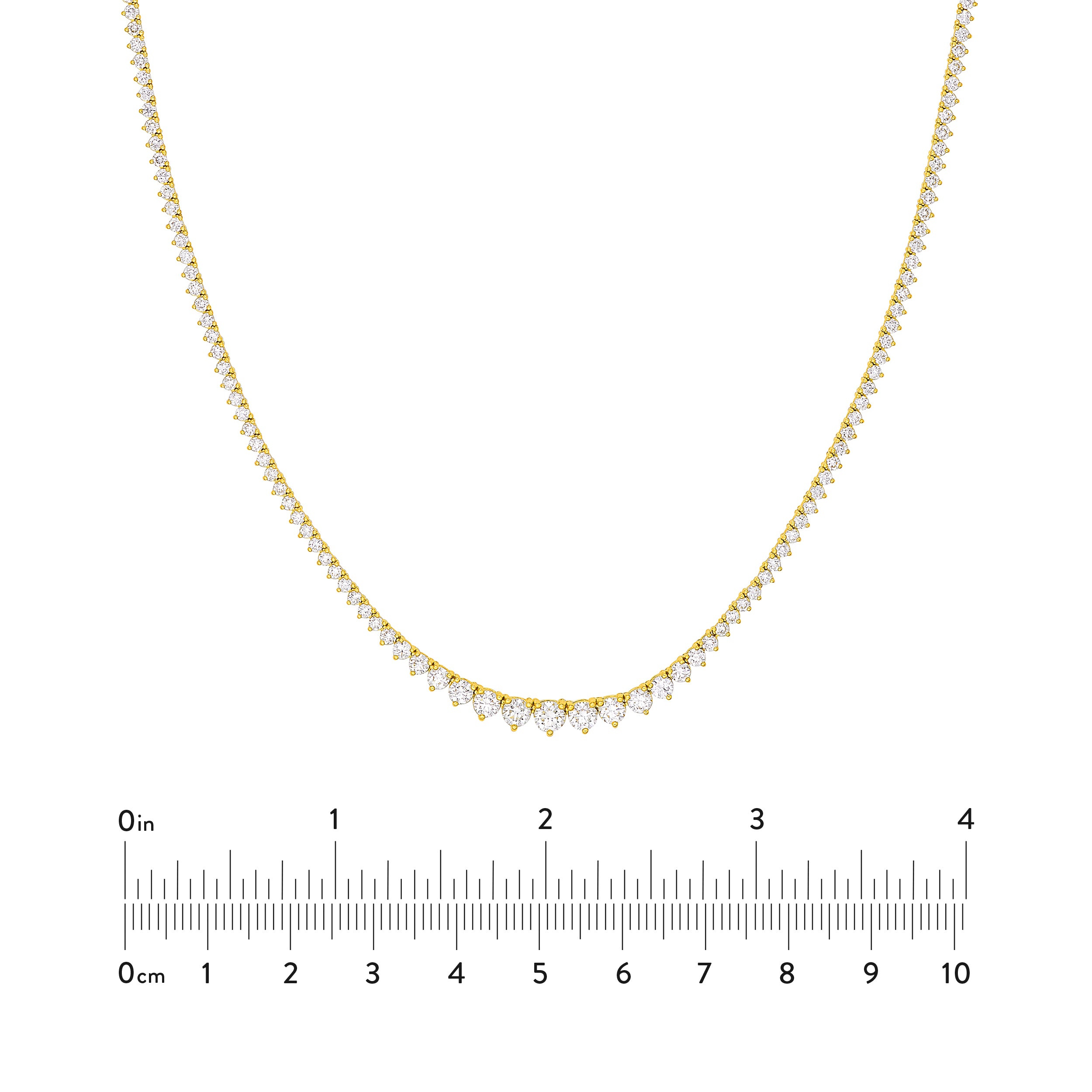 Diamond Graduated Half Tennis Necklace (3-1/3tcw)