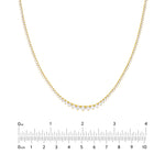 Diamond Graduated Half Tennis Necklace (3-1/4tcw)
