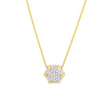 Diamond Pavé Round Pendant Necklace