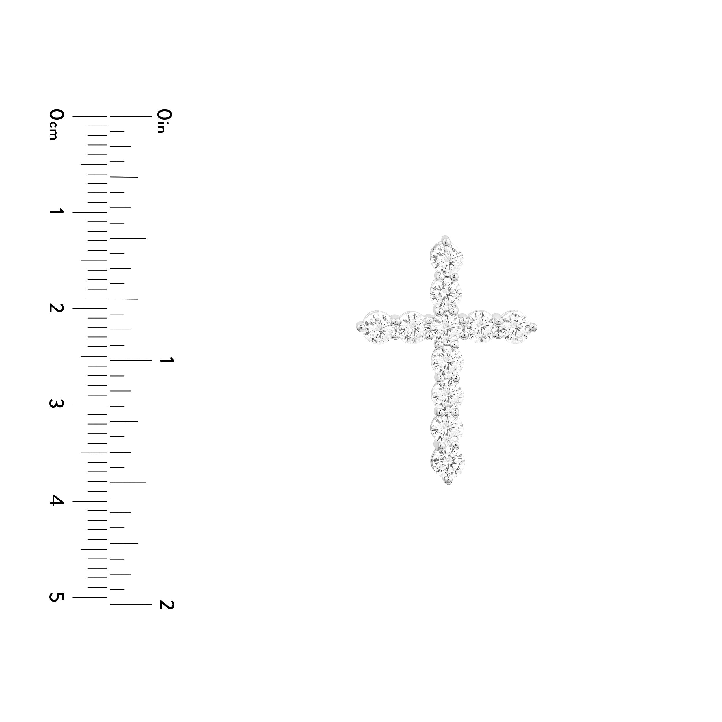 Diamond Cross Pendant (1-5/8tcw)