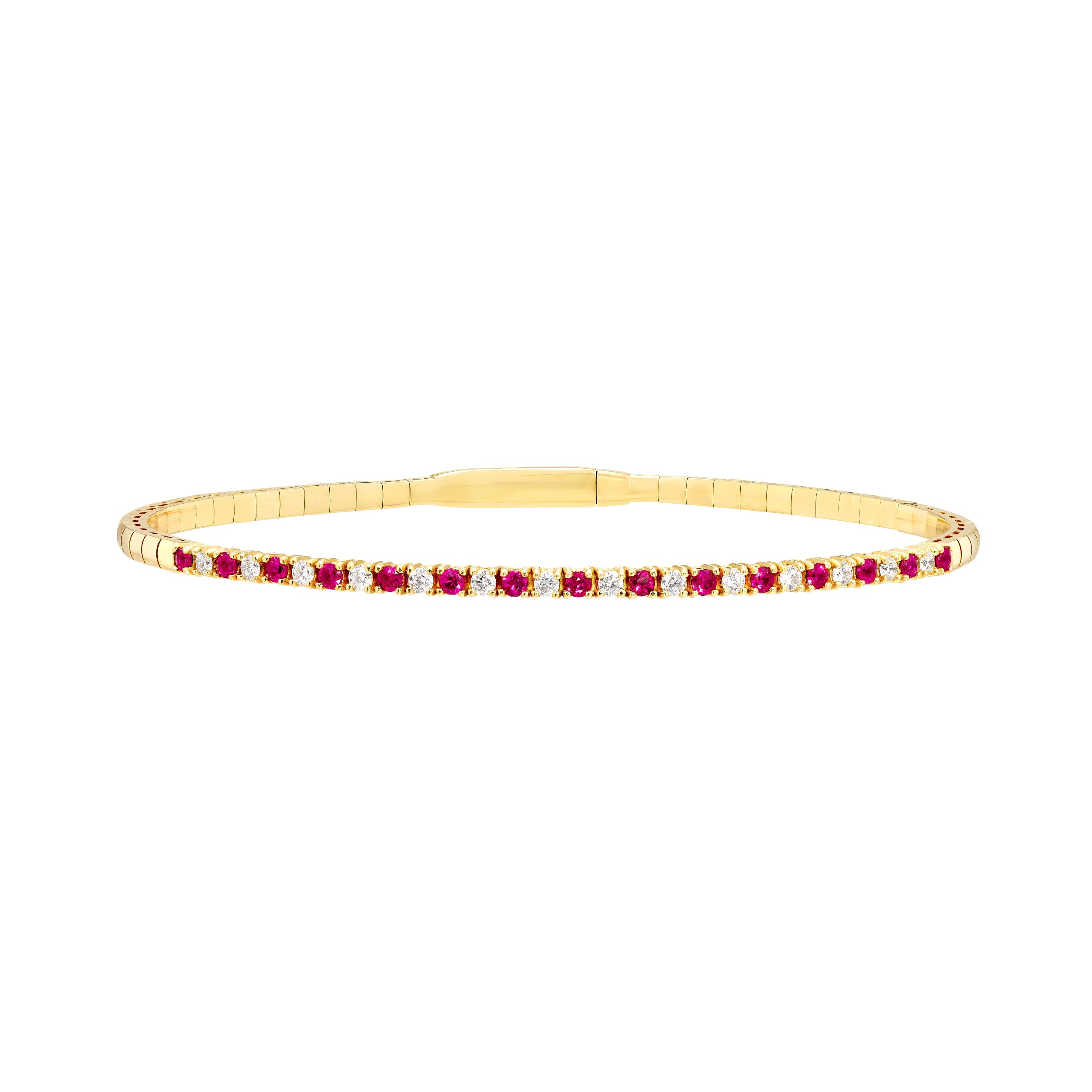 Ruby & Diamond Flex Tennis Bracelet (7/8tcw)