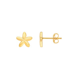 Polished Flower Stud Earrings