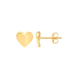 Wavy Heart Stud Earrings