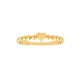 Heart Beaded Band Ring
