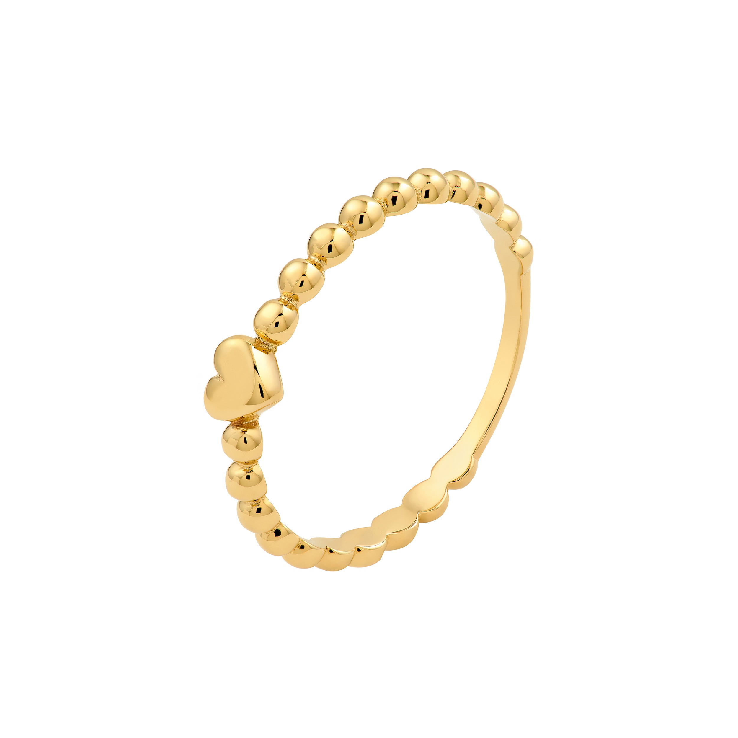 Heart Beaded Band Ring
