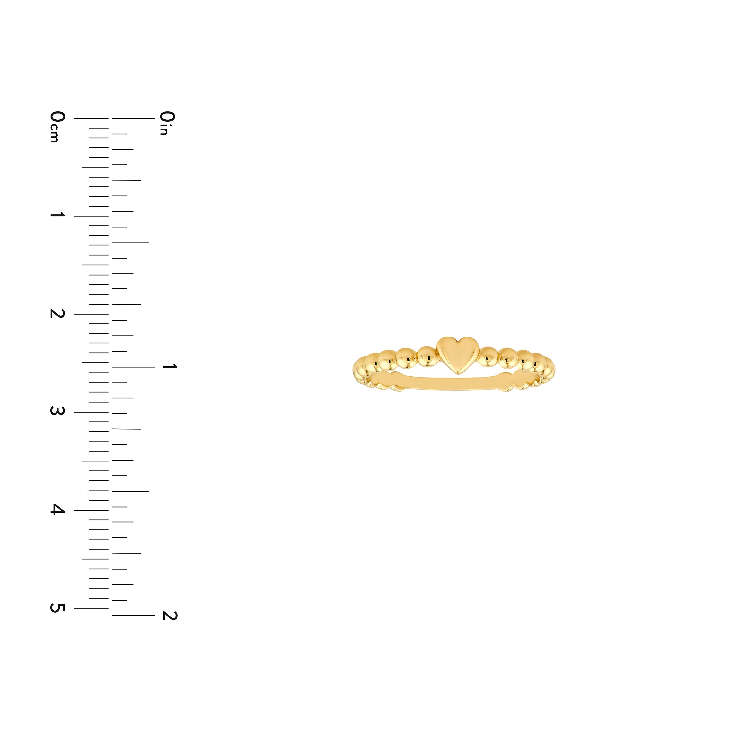 Heart Beaded Band Ring