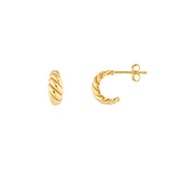 Shrimp Open Hoop Earrings
