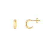 Polished Open Hoop Earrings