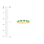 1/2tcw Diamond & 1/2tcw Emerald Eternity Band