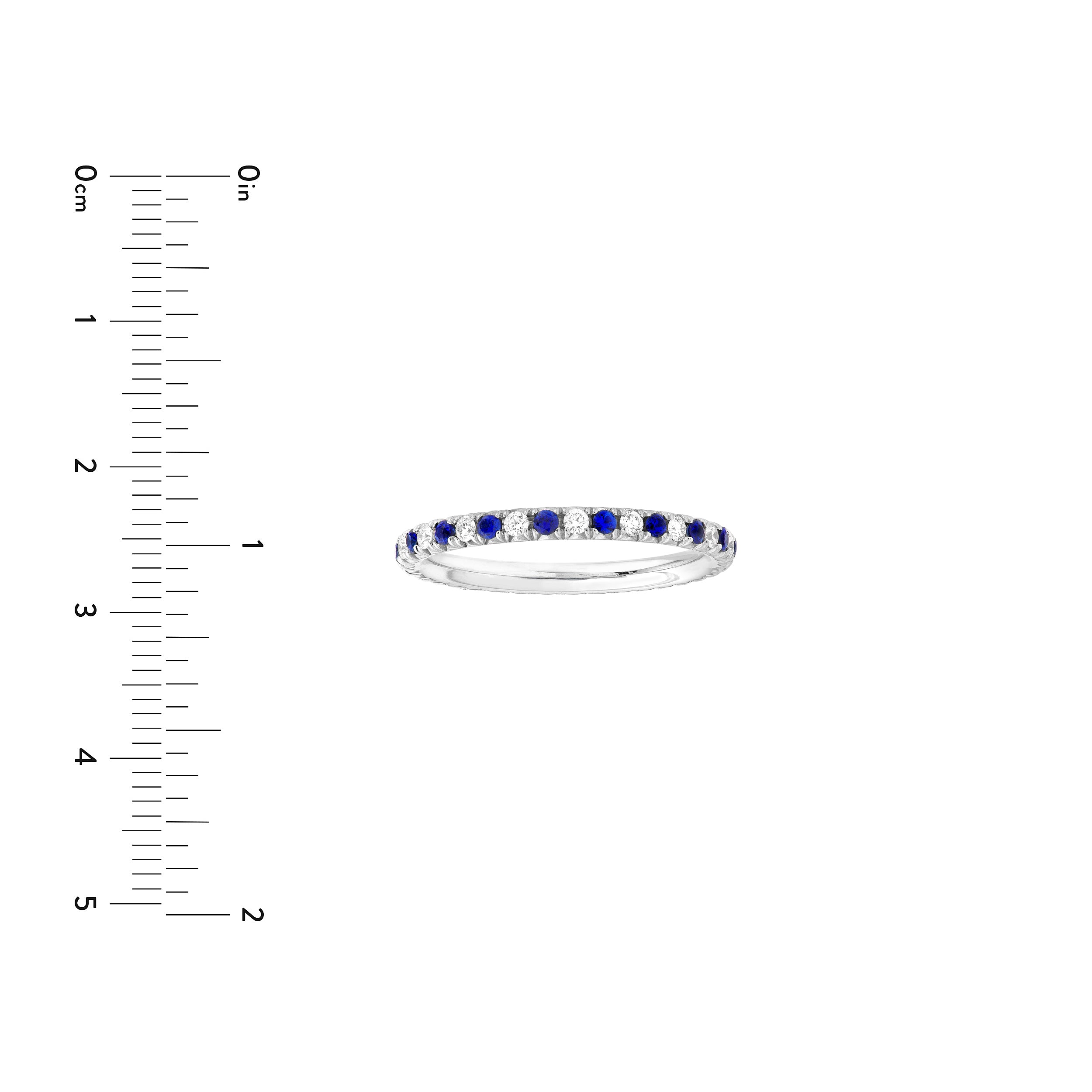 Diamond Sapphire Eternity Band (1/4tcw)