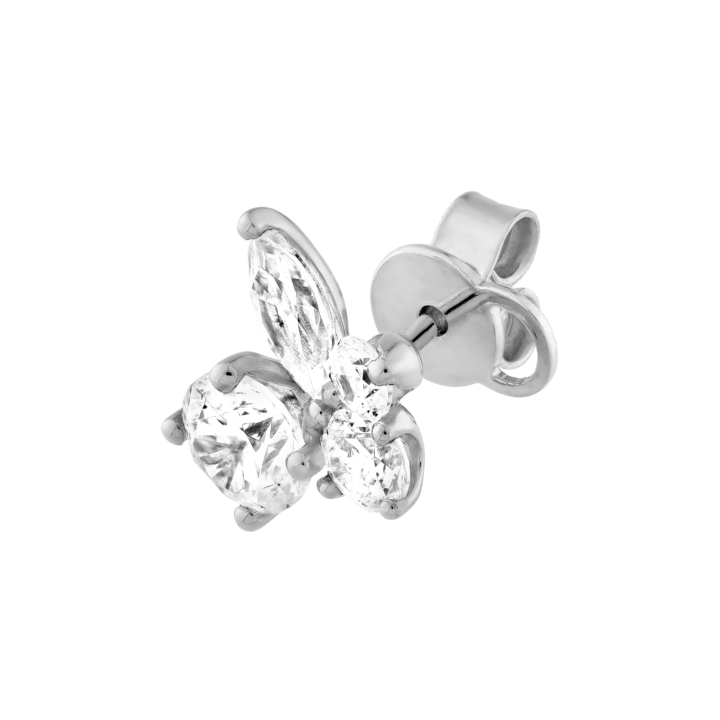 Diamond Blossom Cluster Stud Earrings
