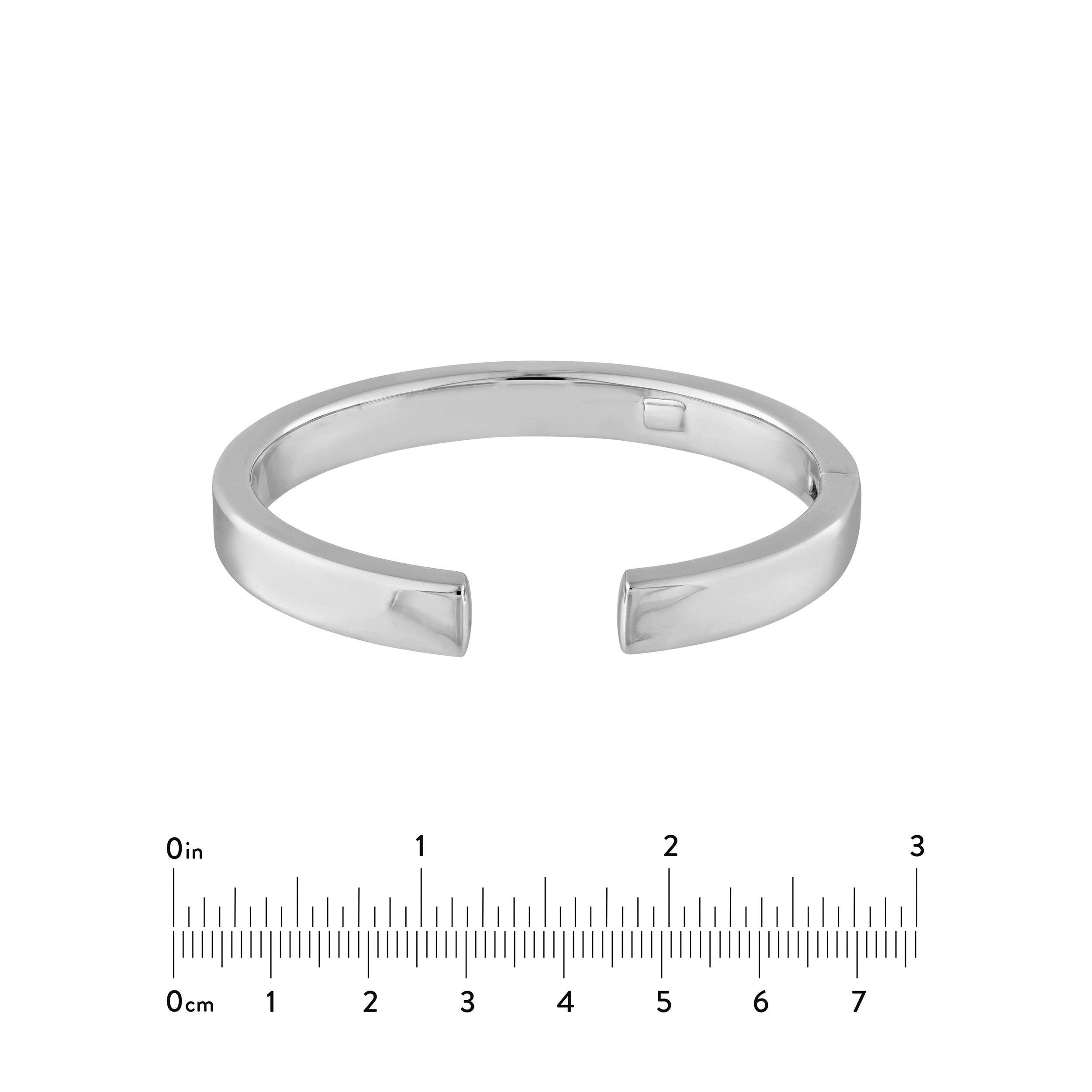 Polished Square Tube Bangle Bracelet