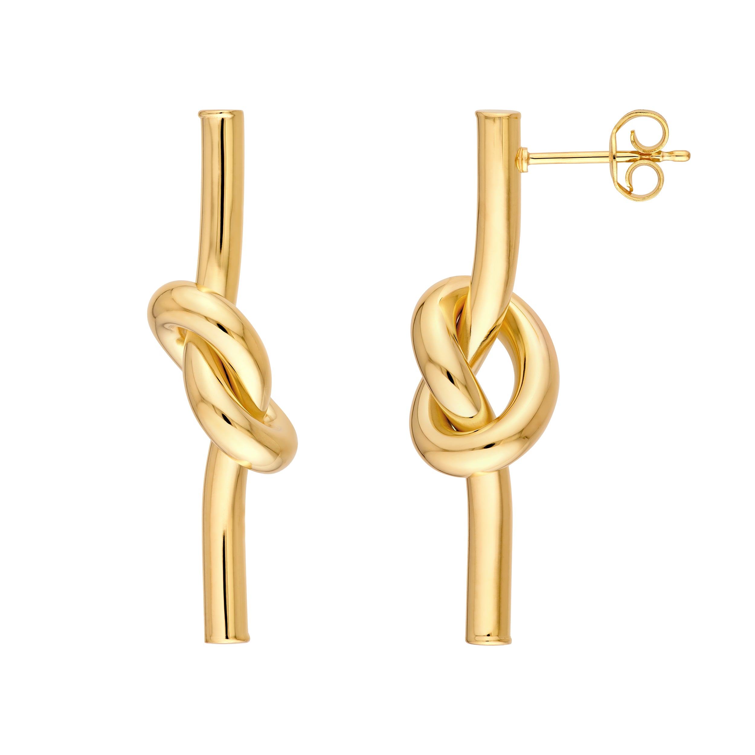 Knotted Tube Earrings