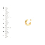 8mm ID Polished Open Hoop Earrings