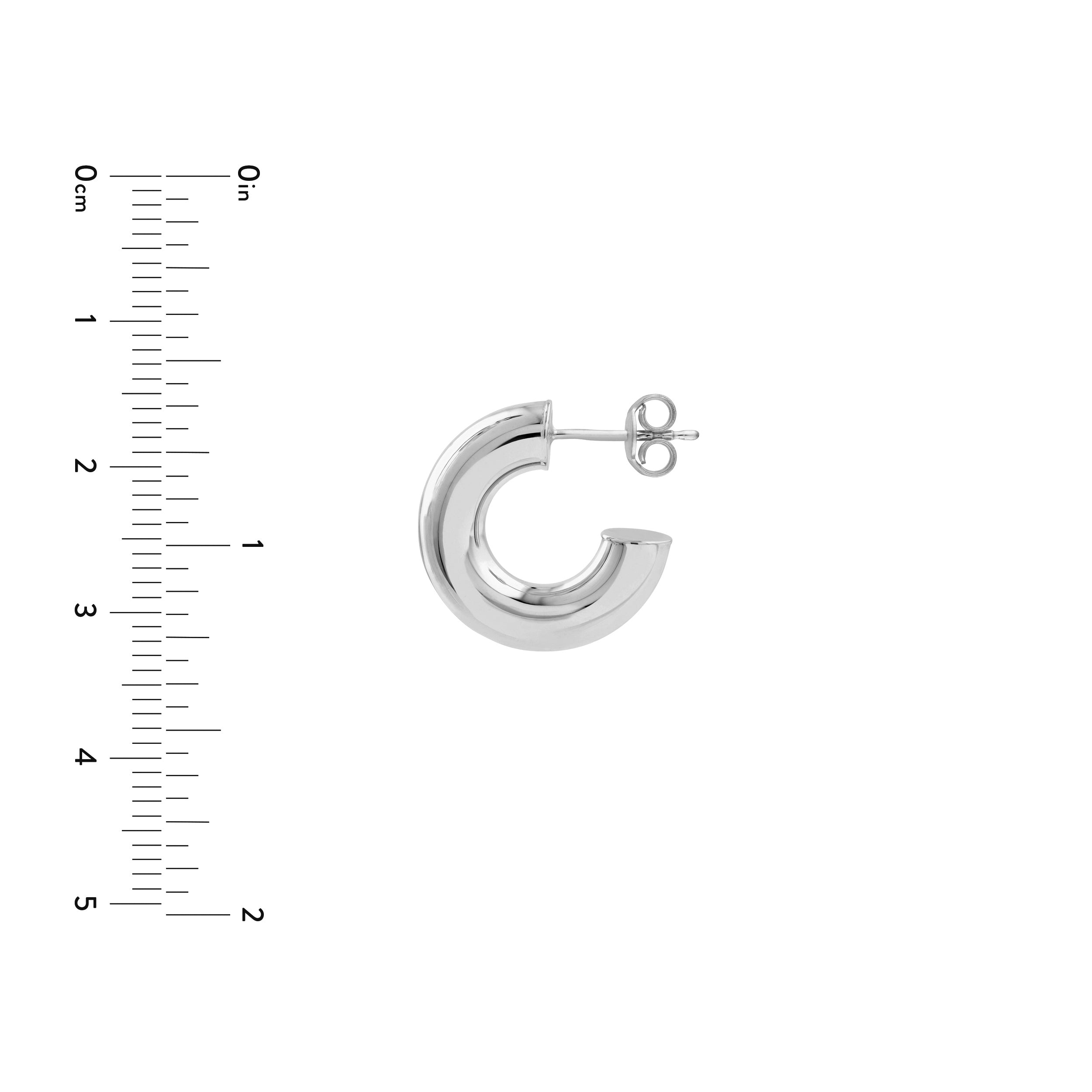 8mm ID Polished Tubular Hoop Earrings
