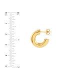 8mm ID Polished Tubular Hoop Earrings