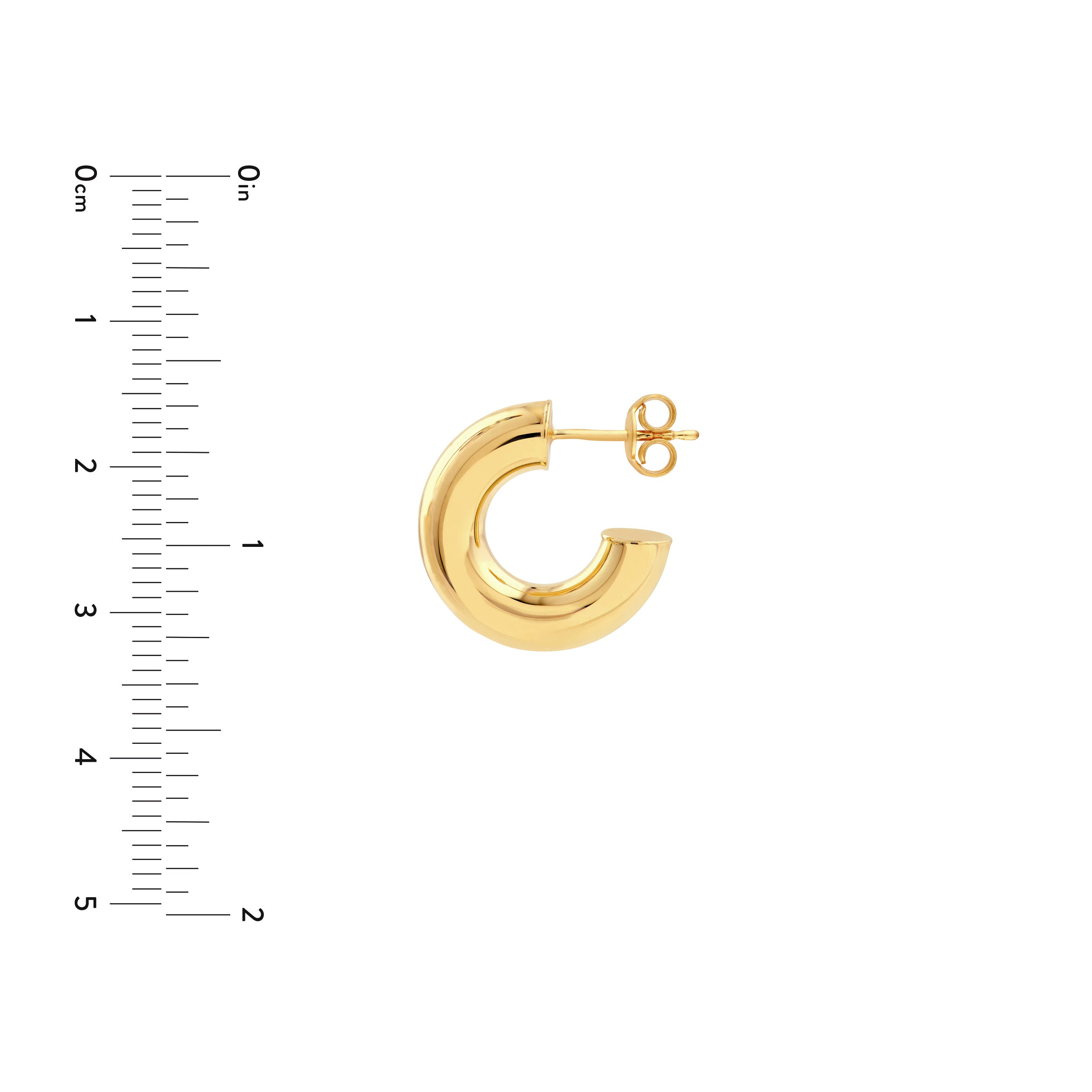 8mm ID Polished Tubular Hoop Earrings