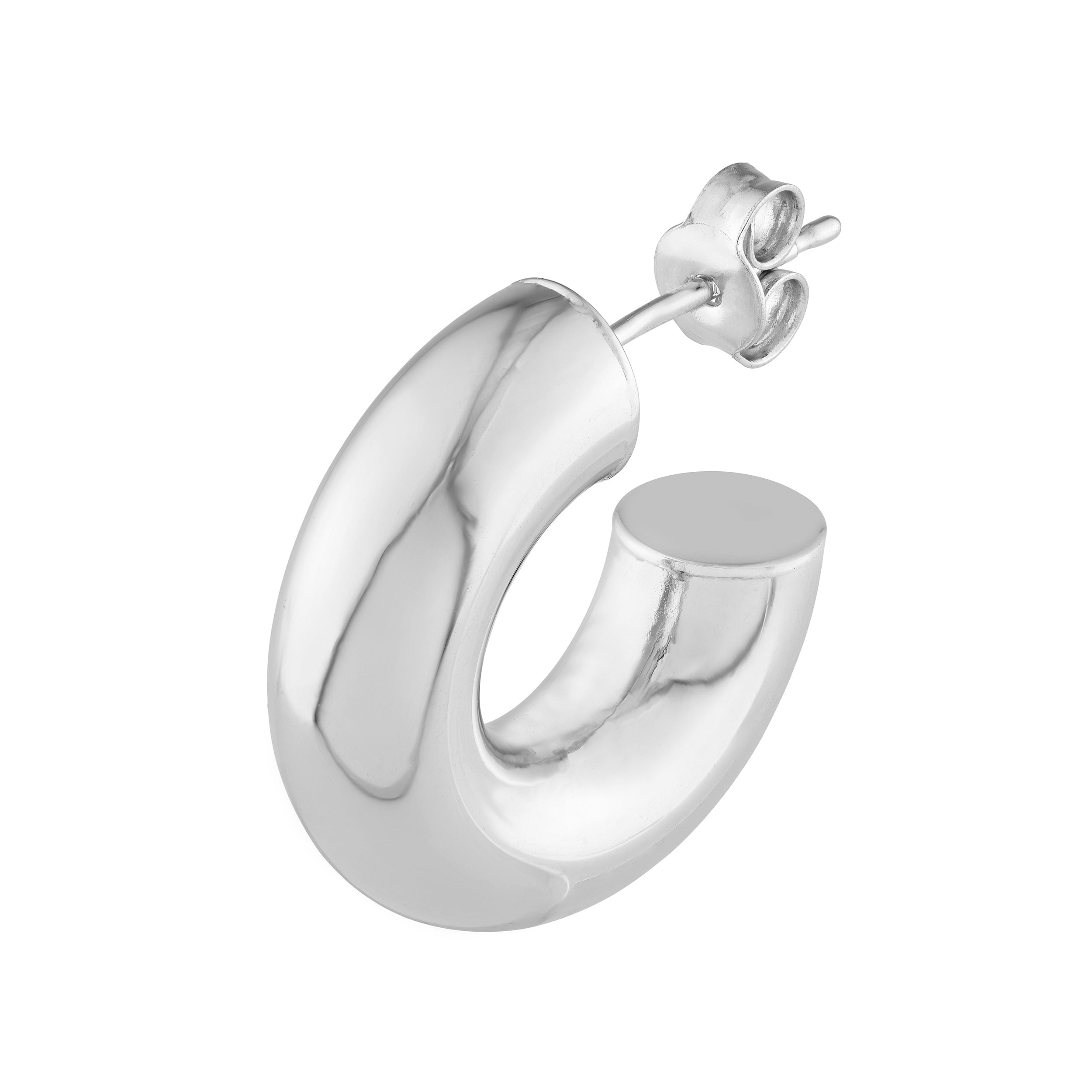 8 mm ID Polished Open Hoop Earrings