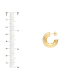 10 mm ID Polished Open Hoop Earrings