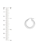 Triangular Tube Round Hoop Earrings