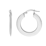 Triangular Tube Round Hoop Earrings