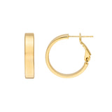 15mm Rectangle Tube Round Hoop Earrings