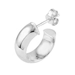 15mm D-Tube Round Hoop Earrings