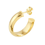 20mm D-Tube Round Hoop Earrings