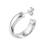 20mm D-Tube Round Hoop Earrings