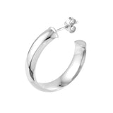 26mm D-Tube Round Hoop Earrings